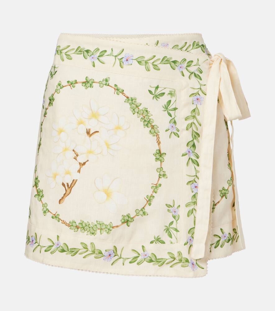 

Льняной пляжный топ Luna с цветочным принтом Agua by Agua Bendita, Wild