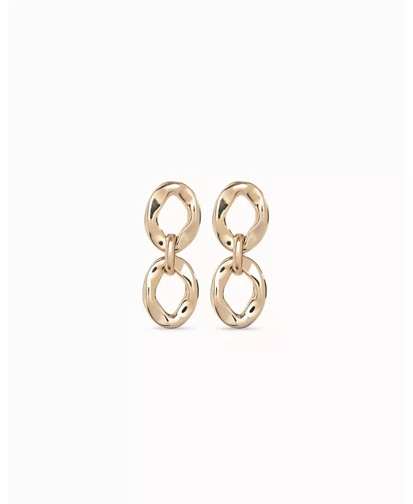 

Серьги из металлического сплава с двумя круглыми звеньями Unode50, gold