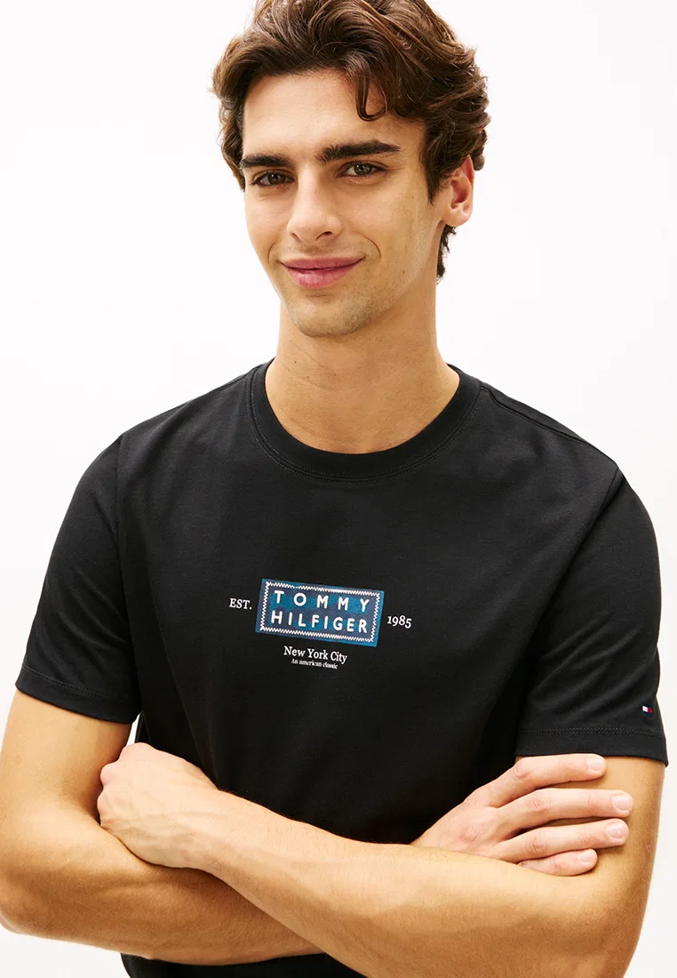 Футболка с круглым вырезом, Heritage Logo Jersey, TH Mainline Tommy Hilfiger, черный — фото 3