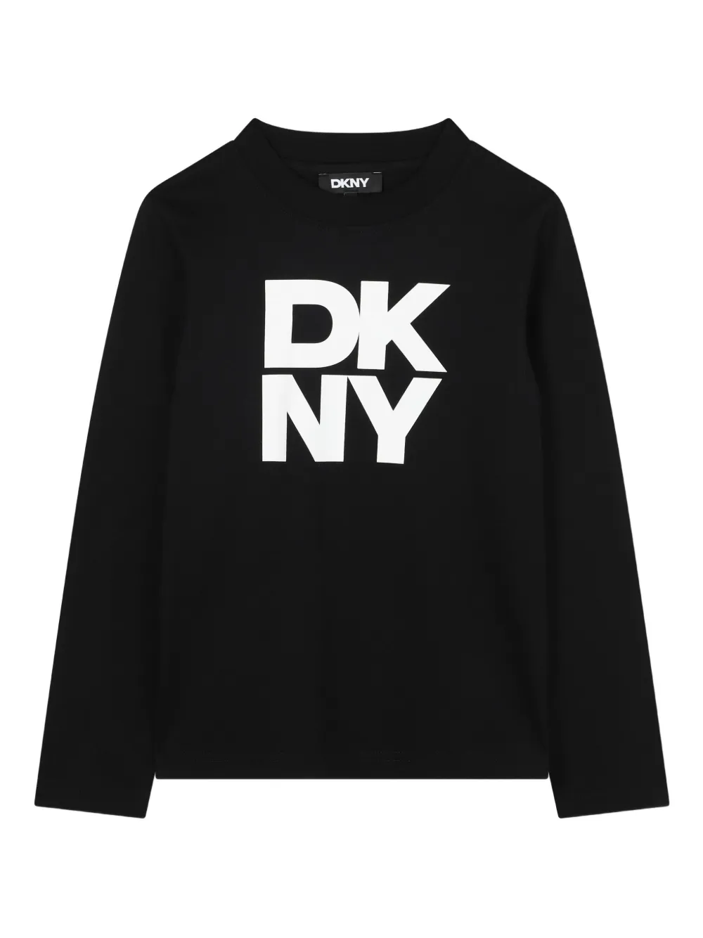 

Топ с длинными рукавами и логотипом Dkny Kids, черный