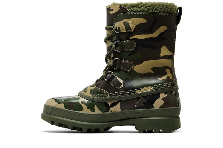 Кроссовки SOREL Supreme x Caribou Cypress Green Camo, зеленый — фото 3