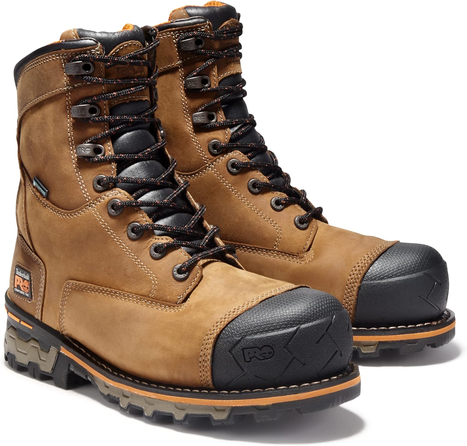 Timberland PRO мужские рабочие ботинки Boondock 8 дюймов с композитным защитным носком и водонепроницаемостью, Brown — фото 2