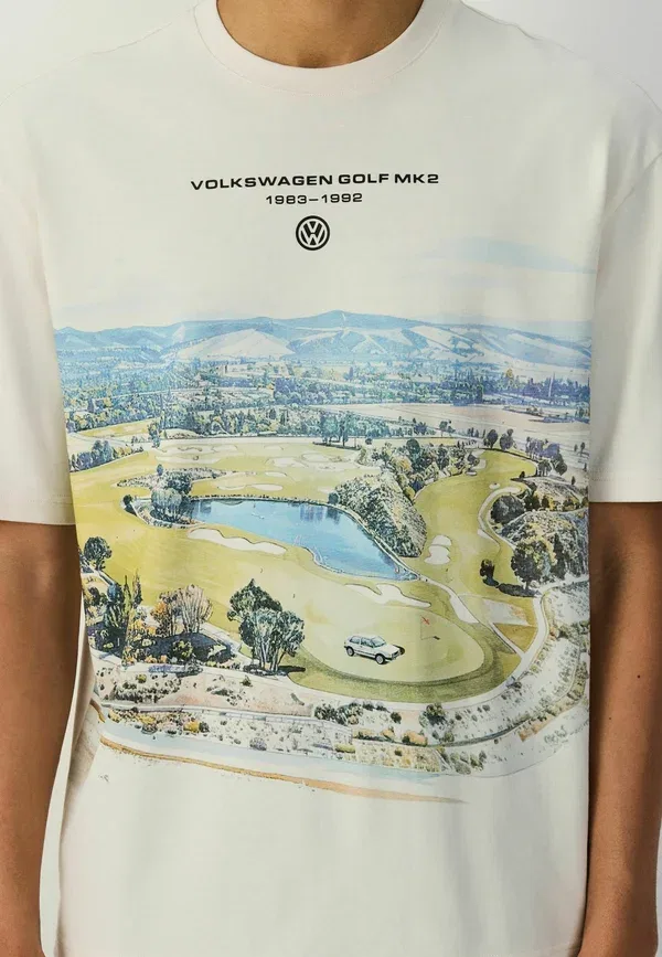 Футболка Regular fit Volkswagen Graphic T-Shirt, Next, белый с принтом Golf — фото 3
