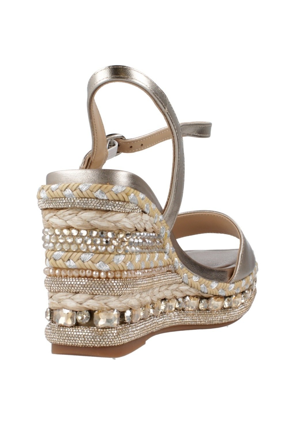 Босоножки на танкетке Espadrillas Alma en Pena, цвет Bronce — фото 3