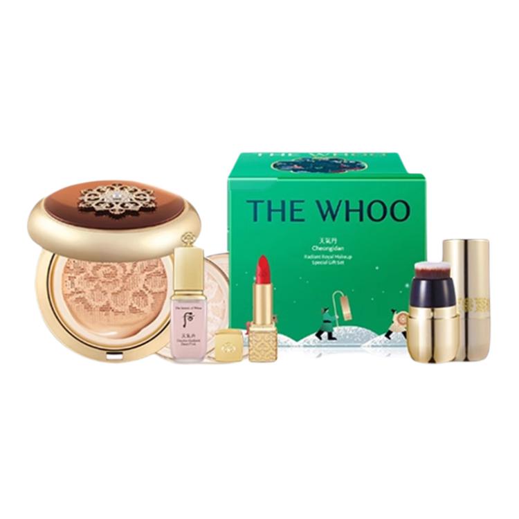 Наборы для макияжа для женщин The History Of Whoo, size 21 air cushion 15g+refill 15g*2+розовый primer 8ml+24# lipstick 1.3g+makeup brush — фото 3