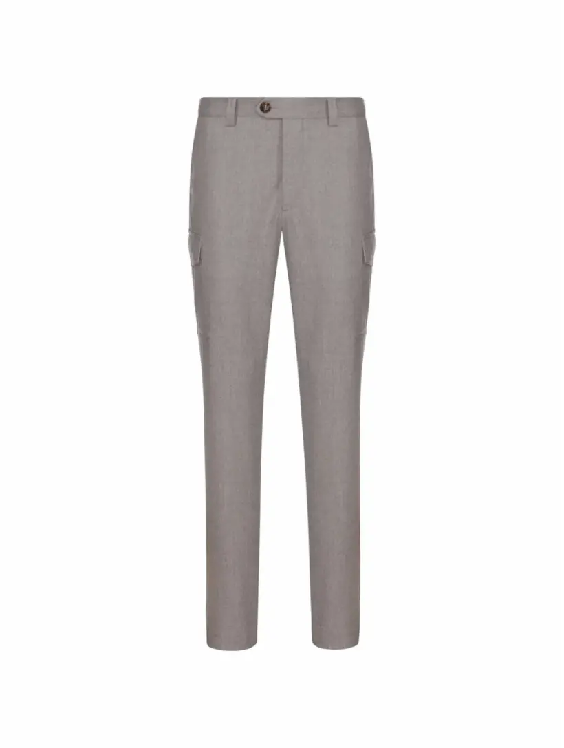 

Брюки карго из шерсти Brunello Cucinelli, серый