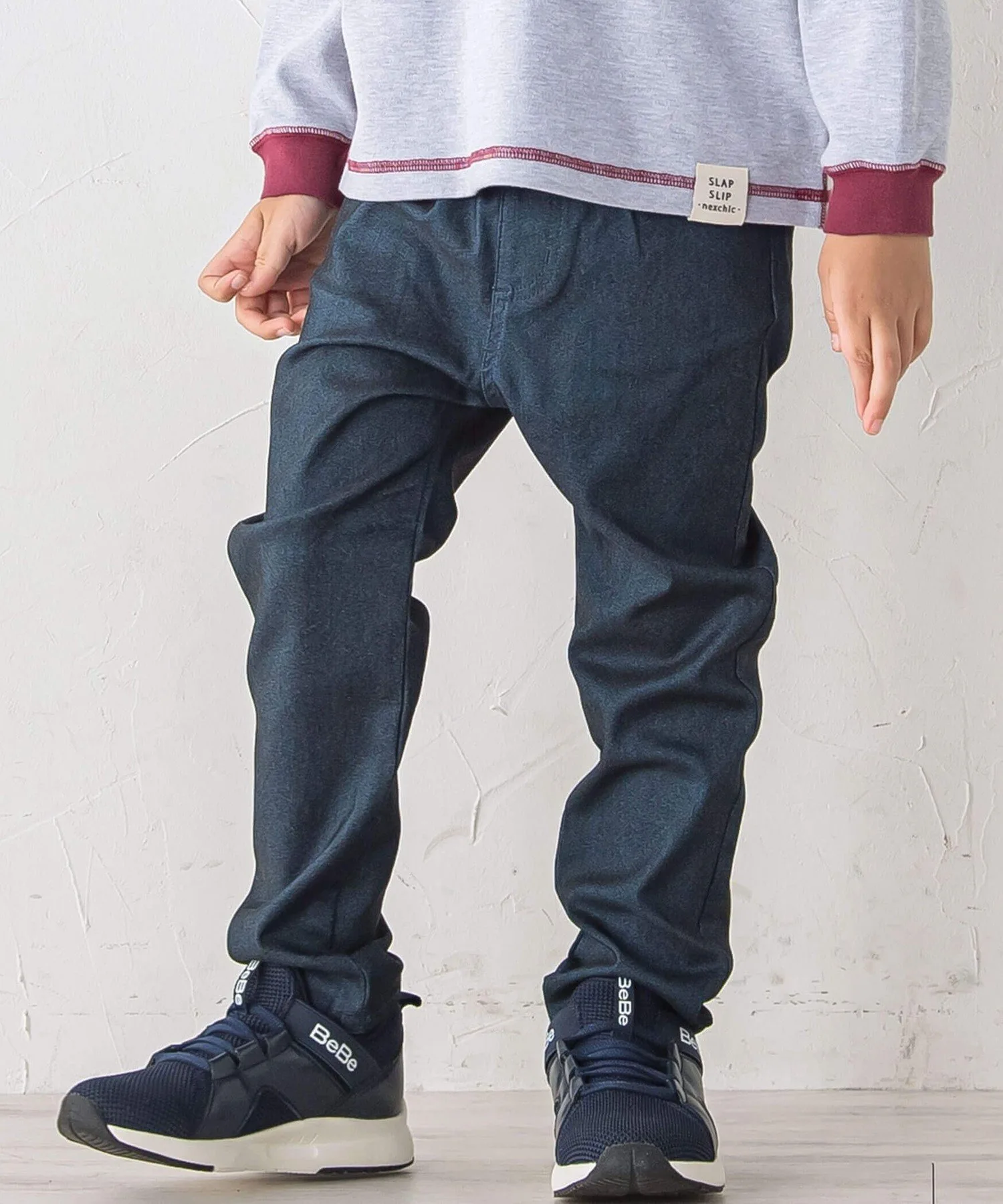 Удобные в носке брюки из эластичной саржи (90-150 см) SLAP SLIP, Dark Navy