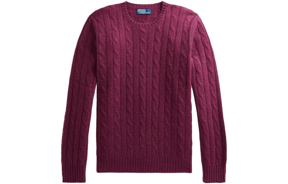 Кашемировый свитер мужской Fuchsia Polo Ralph Lauren, фуксия — фото 3
