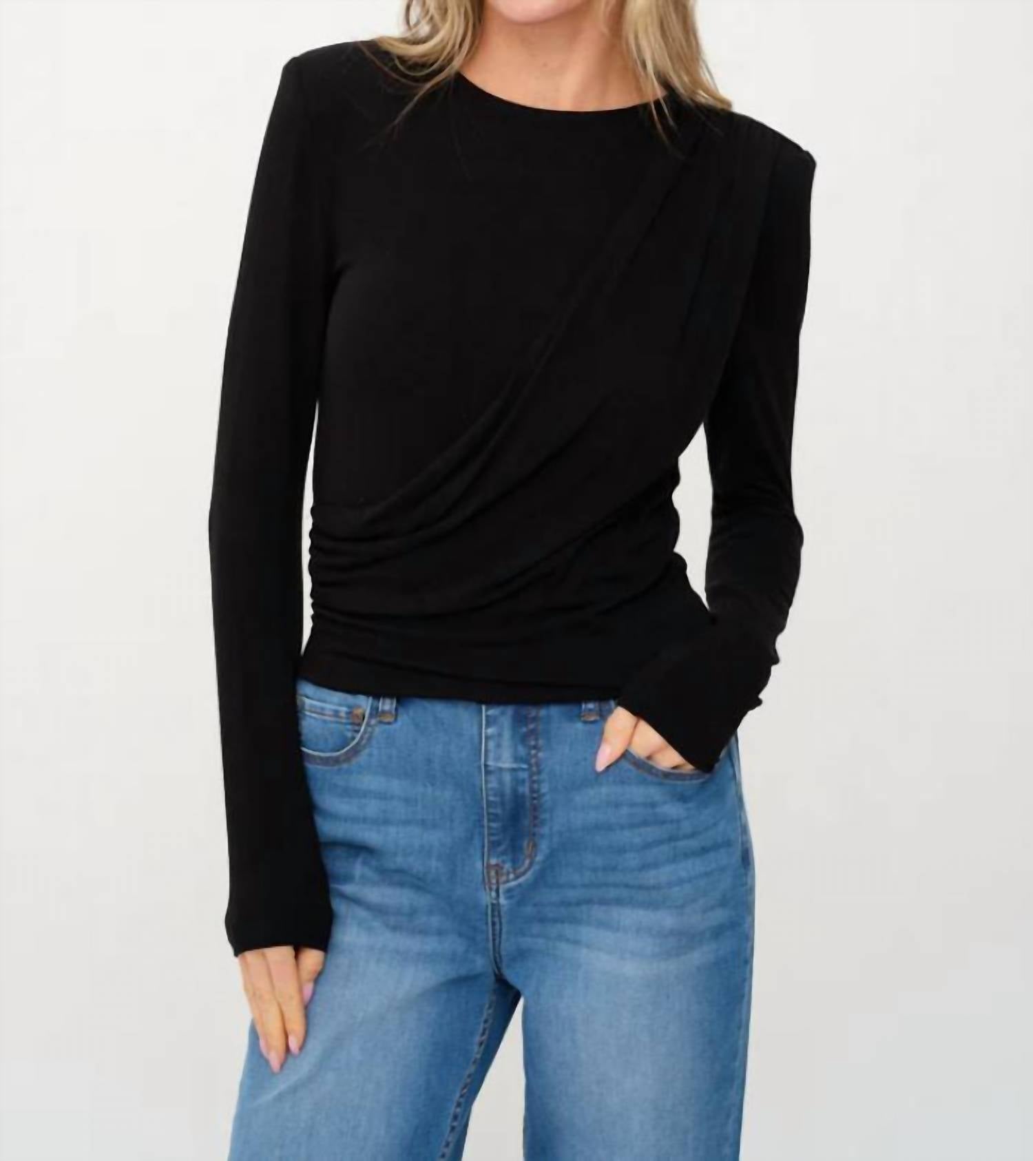 

SIX/FIFTY Топ с длинными рукавами Harlow, черный