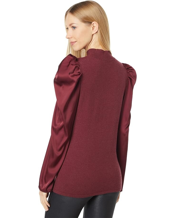 

Свитер H Halston Draped Long Sleeve Mock Neck Pullover Sweater, цвет Port Royale