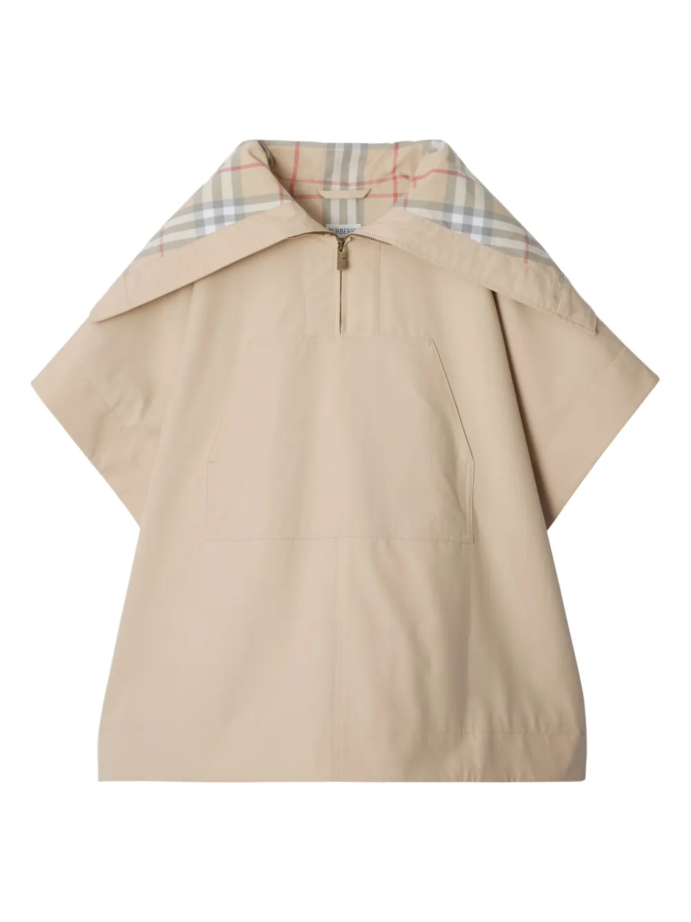 

Хлопковый кейп BURBERRY KIDS, нейтральный
