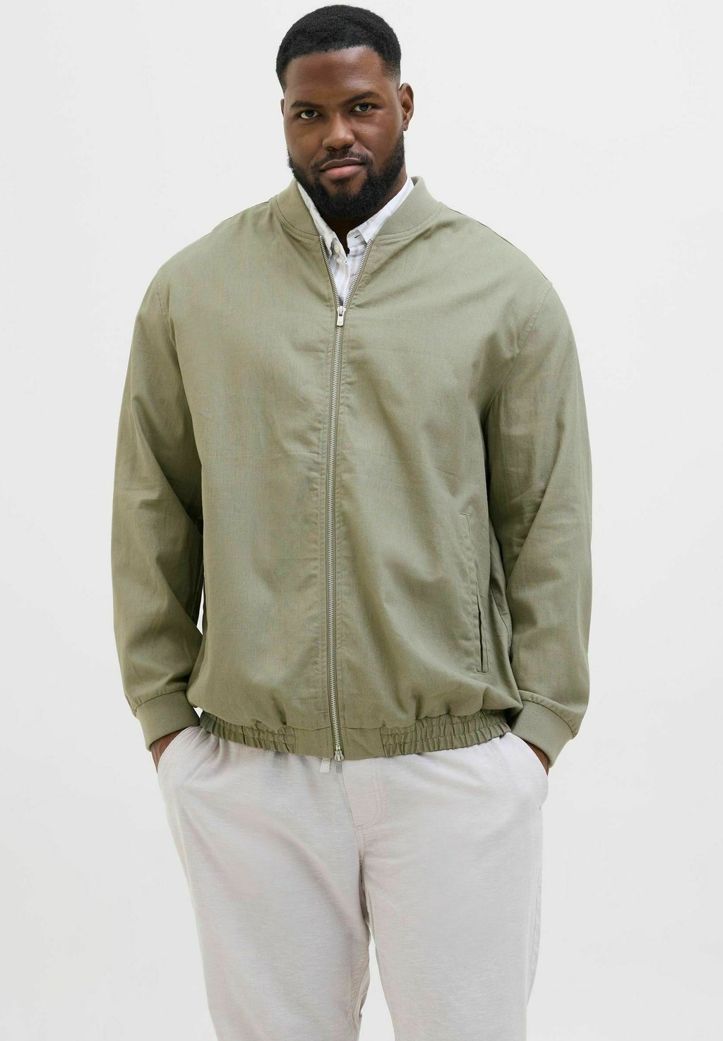 

Куртка-бомбер PLUS SIZE Jack & Jones, светло-зеленый