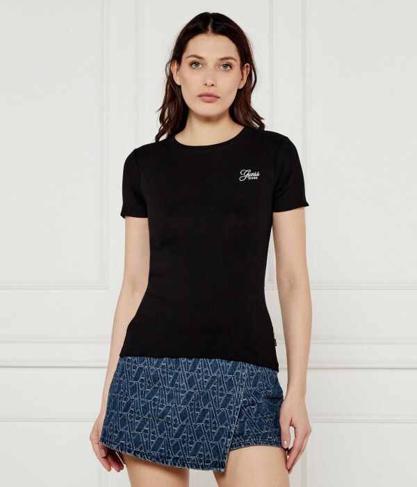 

Футболка с вышивкой Slim fit Guess Jeans, черный