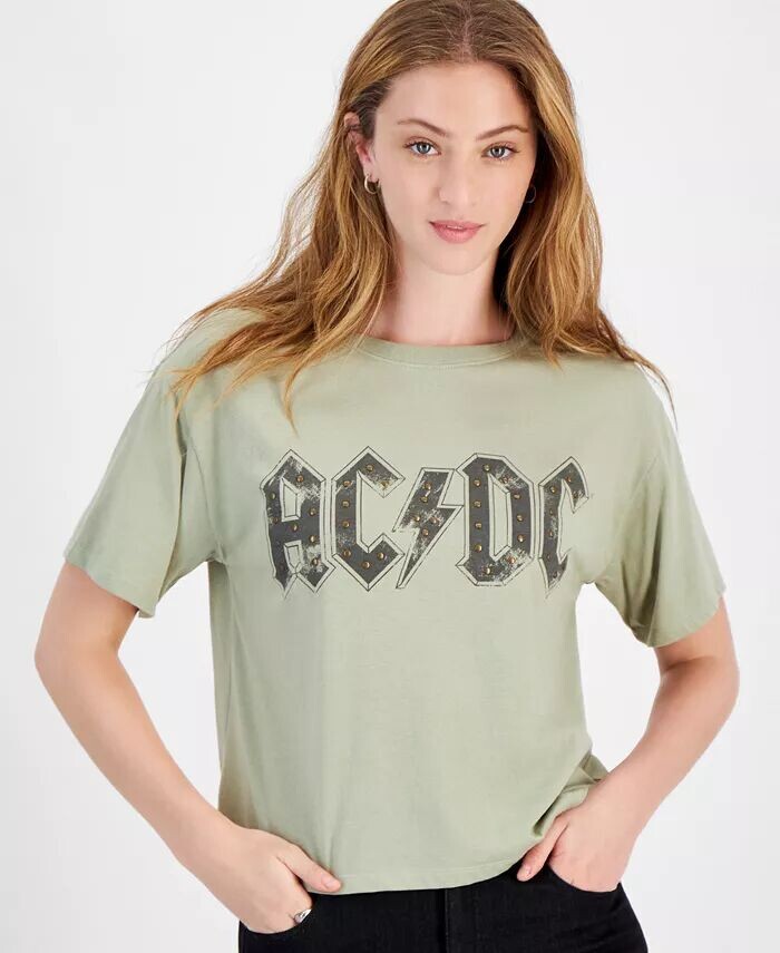 

Укороченная хлопковая футболка с круглым вырезом ACDC для юниоров Love Tribe, зеленый