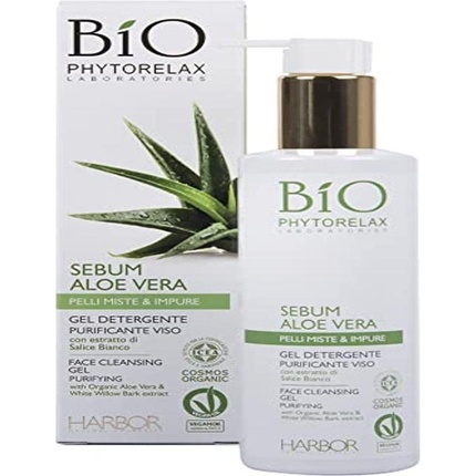 

Bio Phytorelax Sebum Очищающий гель для лица с алоэ вера 200 мл, Phytorelaxlaboratories