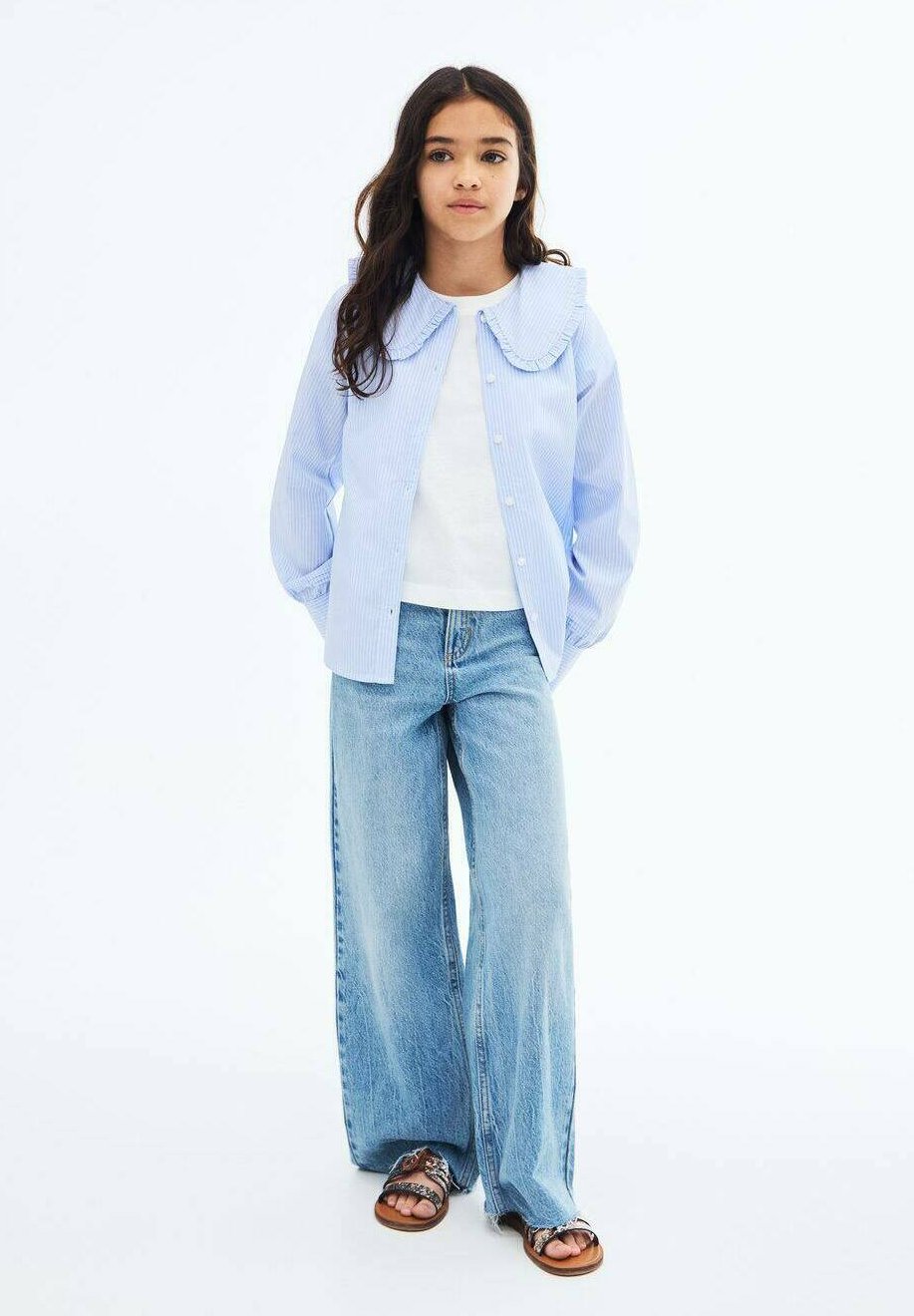 

Мешковатые джинсы WIDELEG Mango Kids, цвет Medium Blue