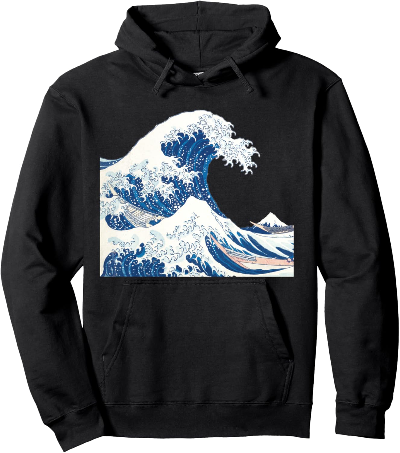 

Худи с японским рисунком «Волна у Канагавы» Great Wave Off Kanagawa Design, черный