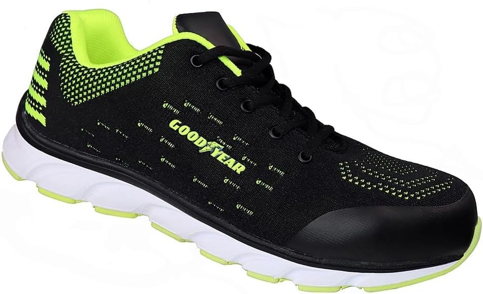 Мужские кроссовки Goodyear с защитой, черный/зеленый — фото 4