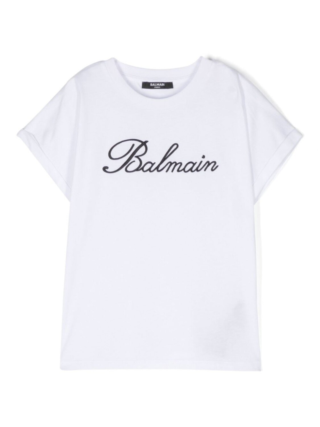 

Balmain Kids футболка с вышитым логотипом, белый