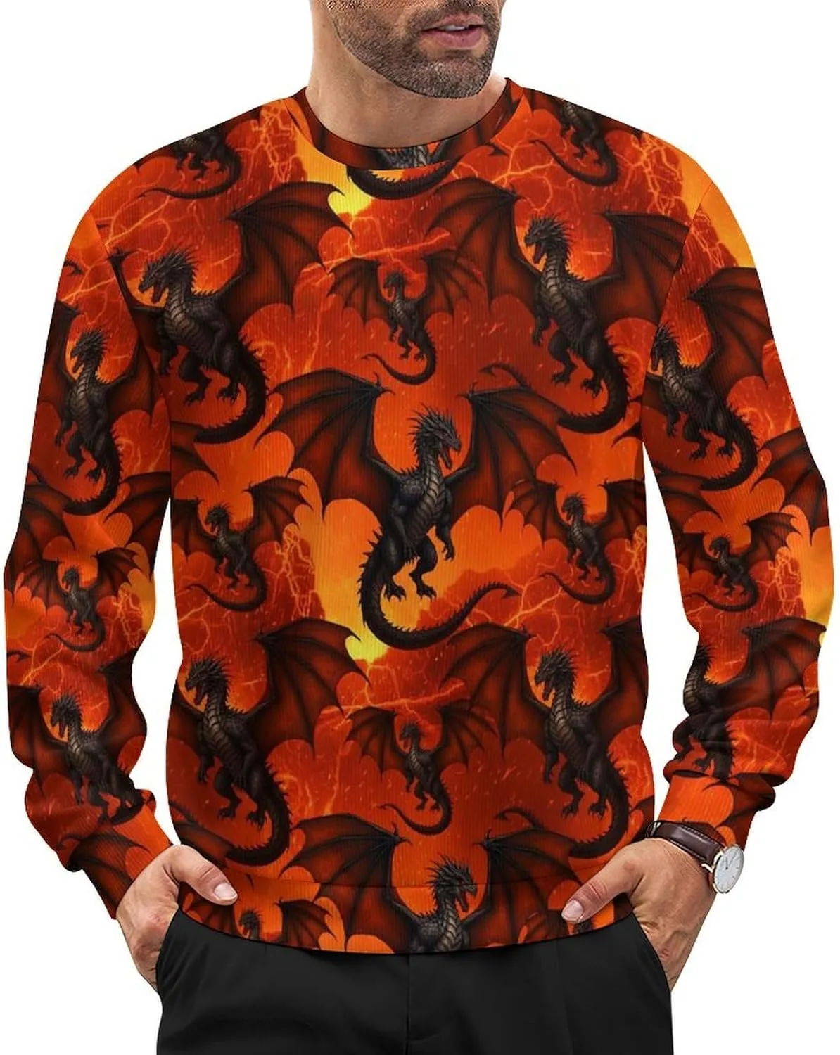 

Мужской свитшот с круглым вырезом, мягкий и легкий SEBNATAL