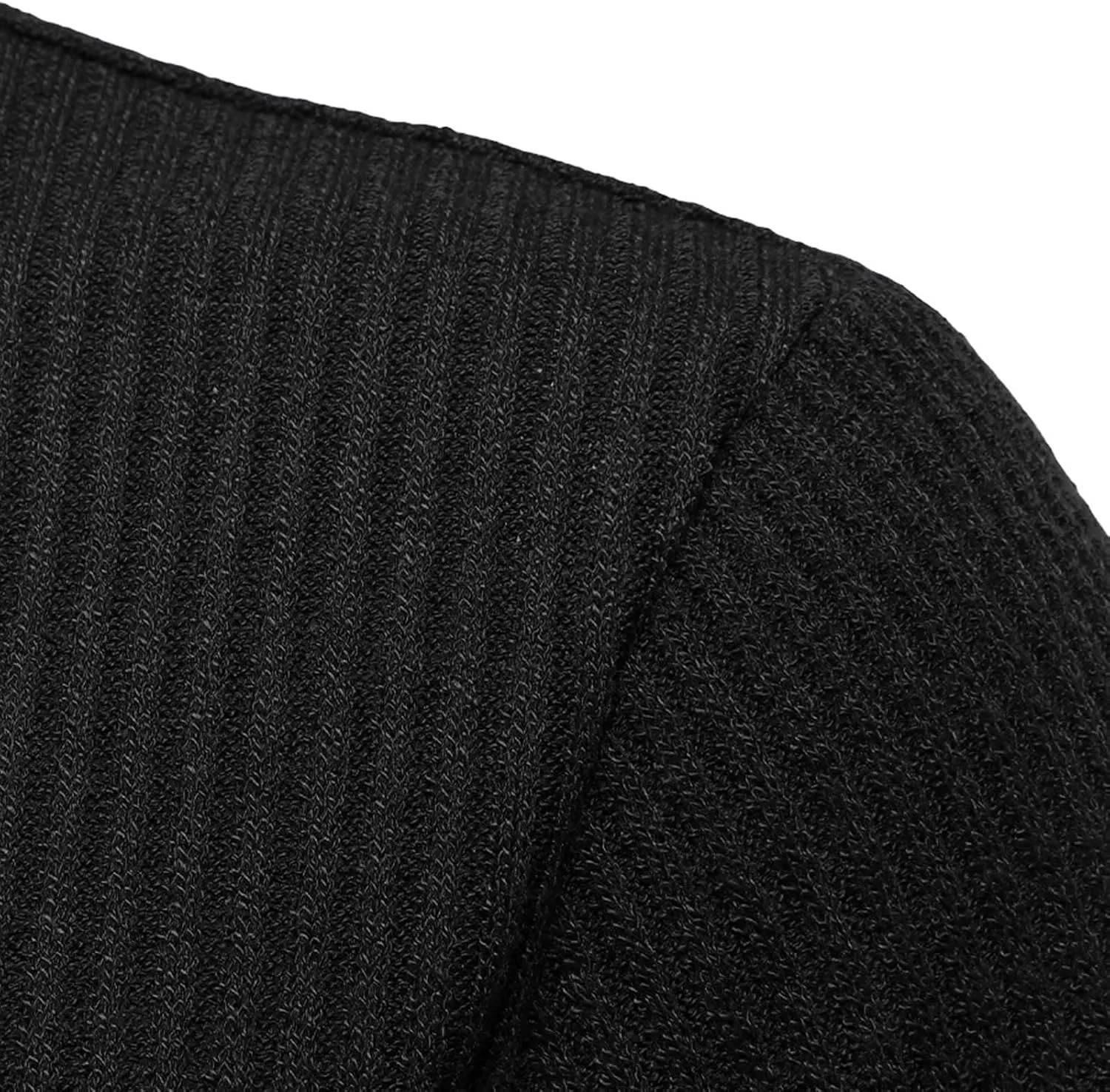 Черная футболка Henley для мужчин: повседневная майка с V-образным вырезом и коротким рукавом — фото 4
