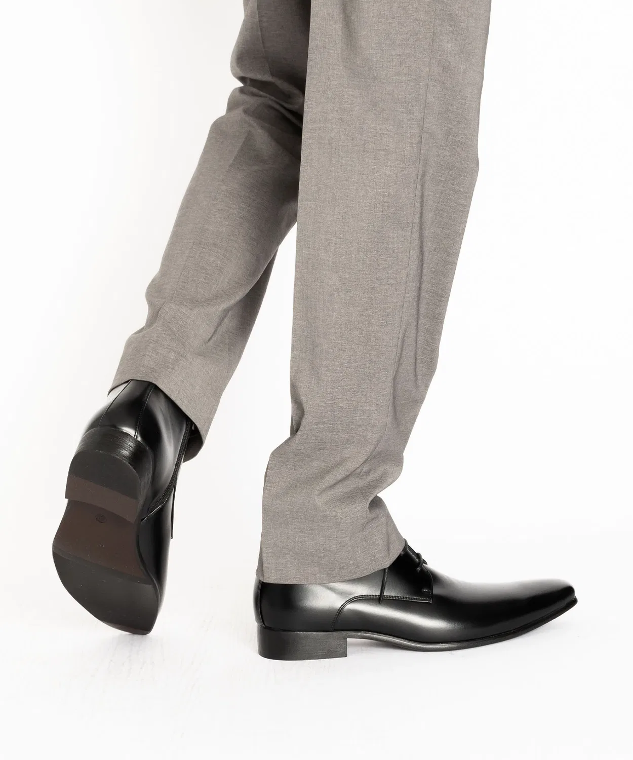 Ботинки бизнес-классика Plain Toe MM/ONE на шнуровке, 41-46 размеры, черные — фото 3