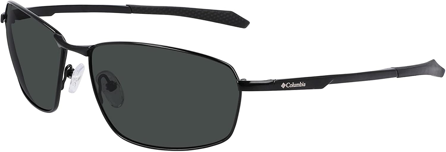 

Columbia мужские солнцезащитные очки Fir Ridge прямоугольные, Shiny Black/Solid Green Lens