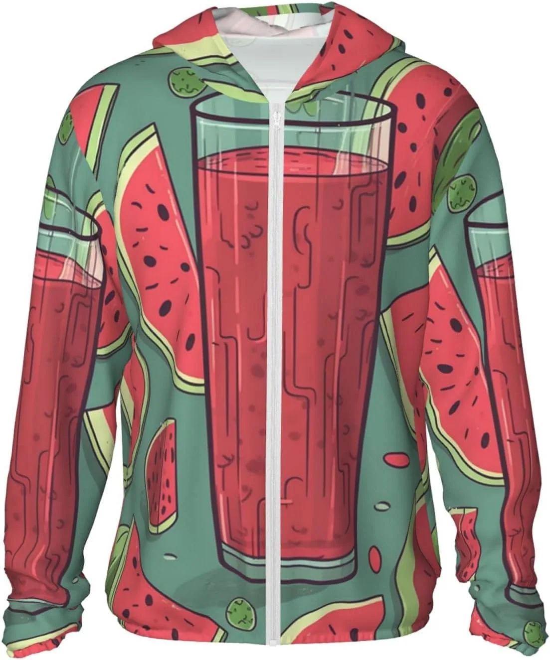 

Толстовка с защитой от солнца UPF 50+ Watermelon Juice, длинный рукав, молния GFLFMXZW