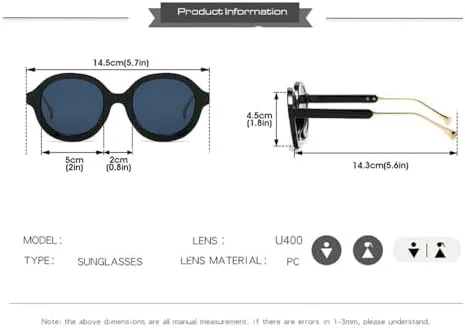 

Женские солнцезащитные очки в стиле панк 2027 года, круглые, с градиентным переходом цвета, ретро-очки для женщин, защита от ультрафиолета UV400 MTZJH, 5