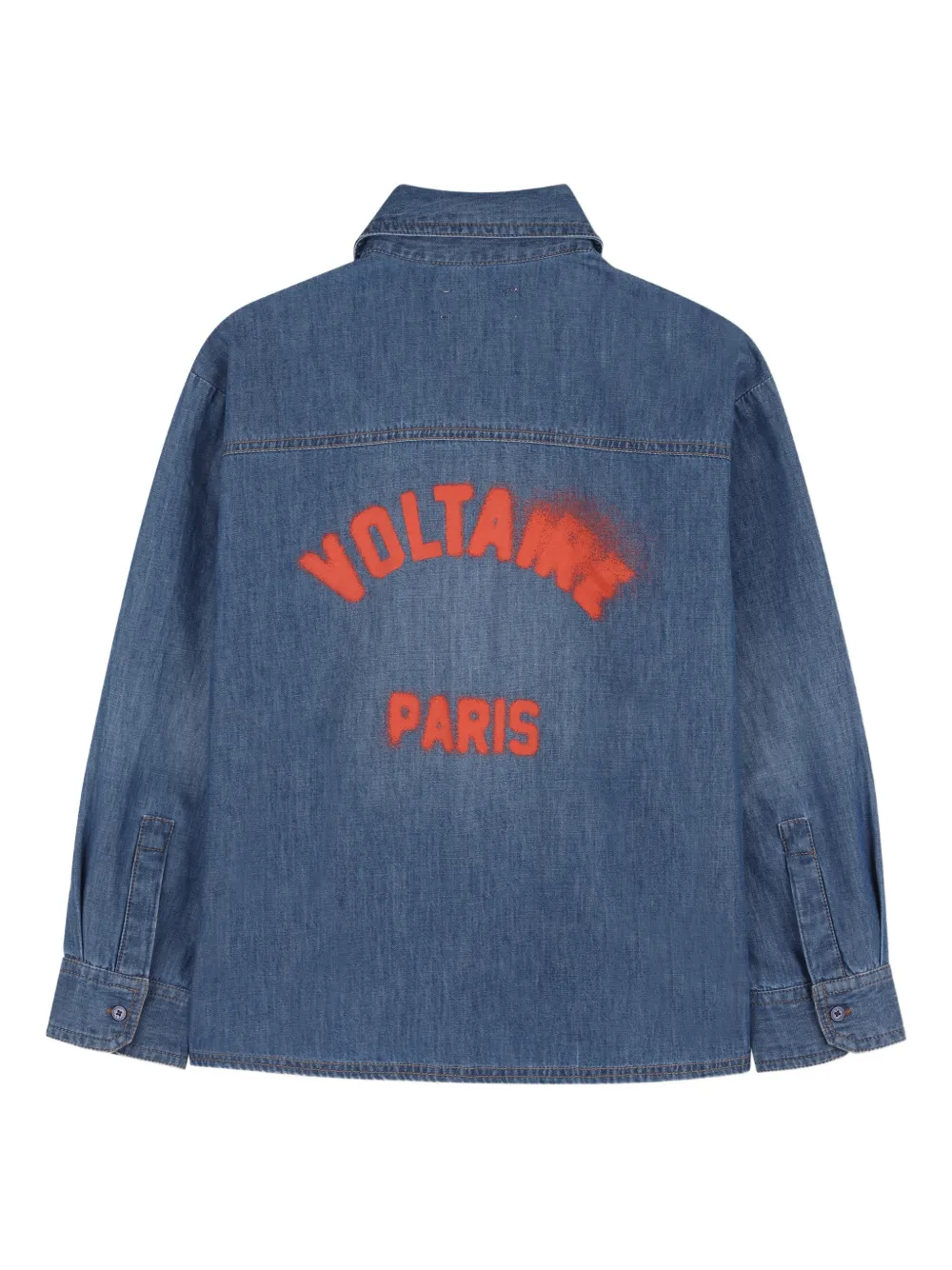 Рубашка с карманом Zadig & Voltaire Kids, синий — фото 2