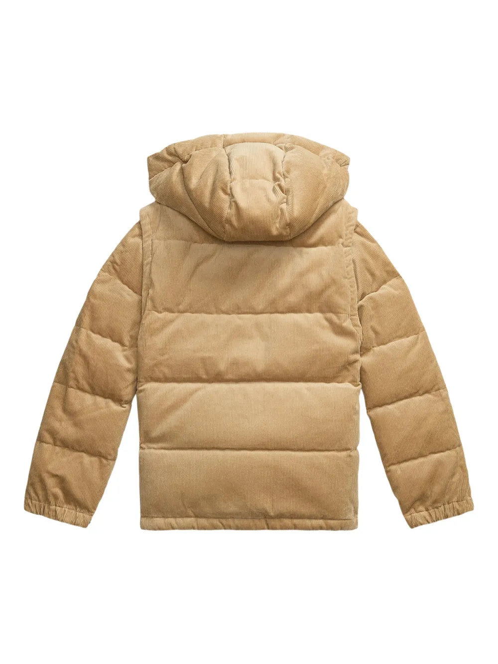 Трансформируемая вельветовая куртка-пуховик POLO RALPH LAUREN KIDS, коричневый — фото 2
