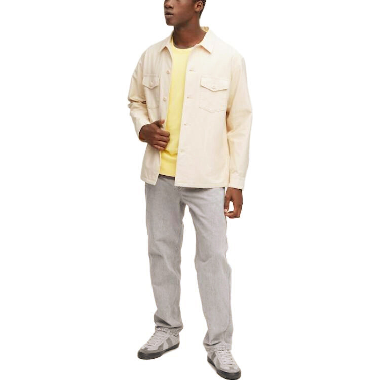 Куртка-рубашка Uniqlo (Jersey) Unisex, 01 молочно-белый — фото 3