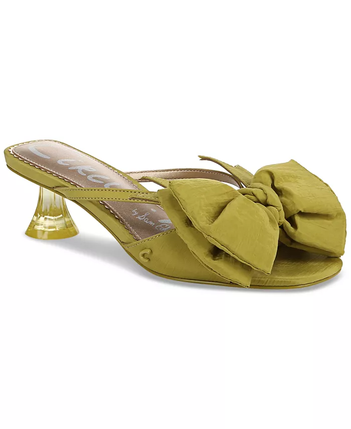 Женские босоножки-лодочки Natalina на каблуке-рюмочке с бантом Circus Ny By Sam Edelman, зеленый