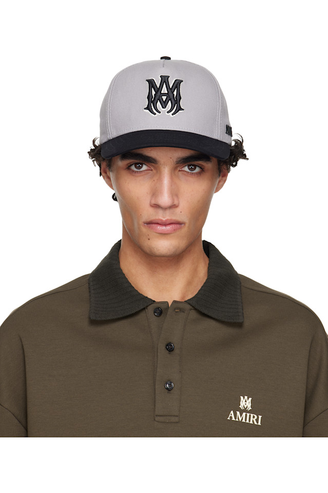 

Amiri Серо-Черная двухцветная кепка с контуром