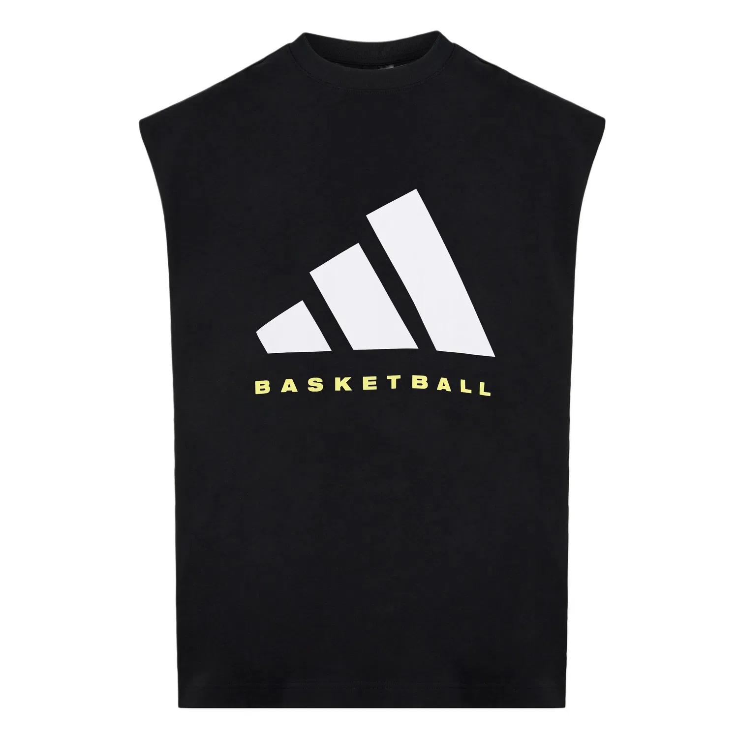 Майка Adidas мужская черная с круглым вырезом