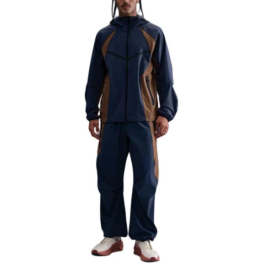 Куртка мужская Tech Dri FIT Woven Color Block Windrunner свободного кроя Nike, Thunder Blue — фото 4