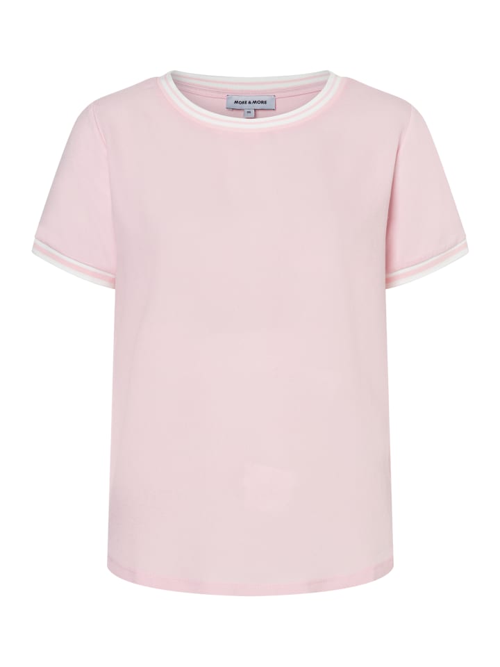 

More & More Блузка-рубашка с контрастной отделкой нежно-розового цвета