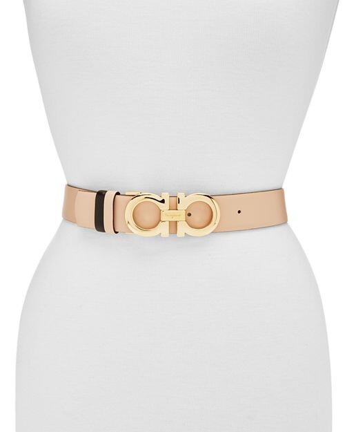 

Женские регулируемые брюки Salvatore &; Двусторонний ремень Gancini Ferragamo, цвет Tan/Beige