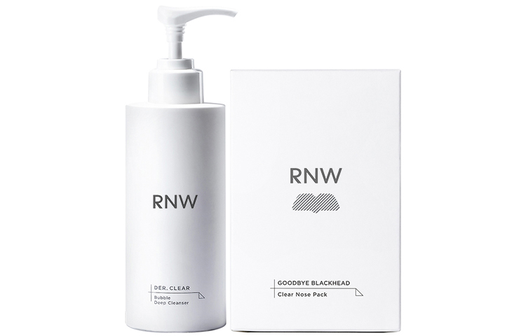 

RNW Комплект для ухода за кожей с очищающим средством для лица и носовым пластырем для удаления черных точек