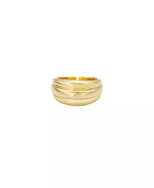 

Кольцо-Купол с покрытием из 18-каратного золота Ettika, gold