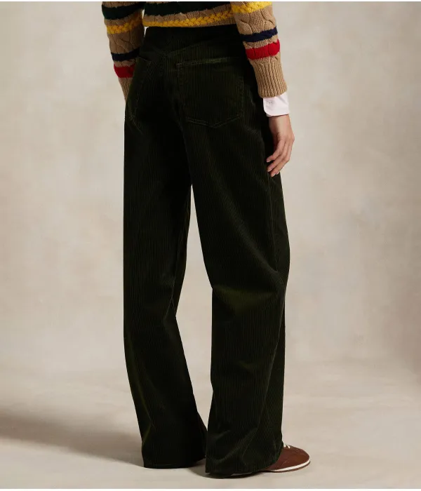 Вельветовые брюки Relaxed fit Polo Ralph Lauren, зеленый — фото 3