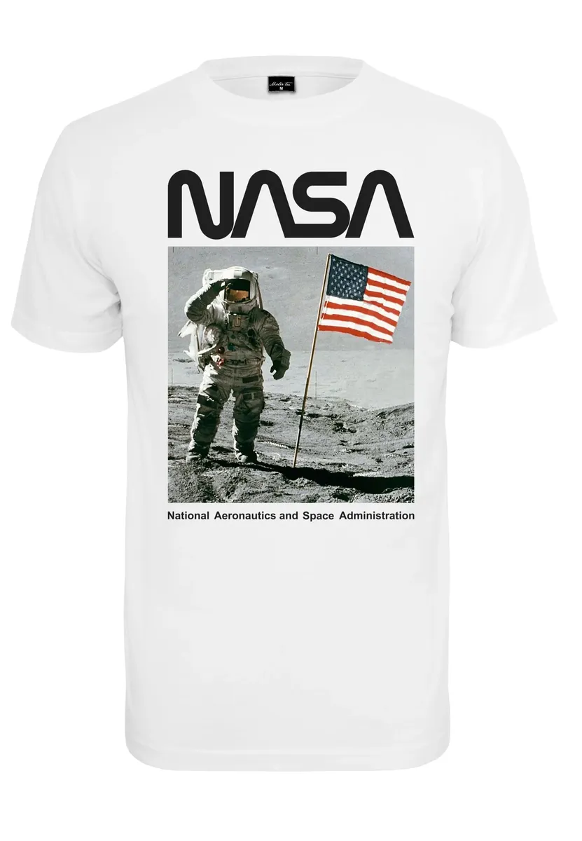 

Рубашка с короткими рукавами Mister Tee "Мужская футболка NASA Moon Man Tee" Mistertee, белый