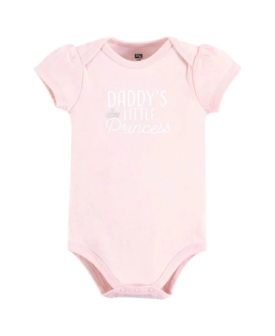 Комплект из 3 мягких хлопковых боди на каждый день Hudson Baby, Daddys Princess Crown — фото 3