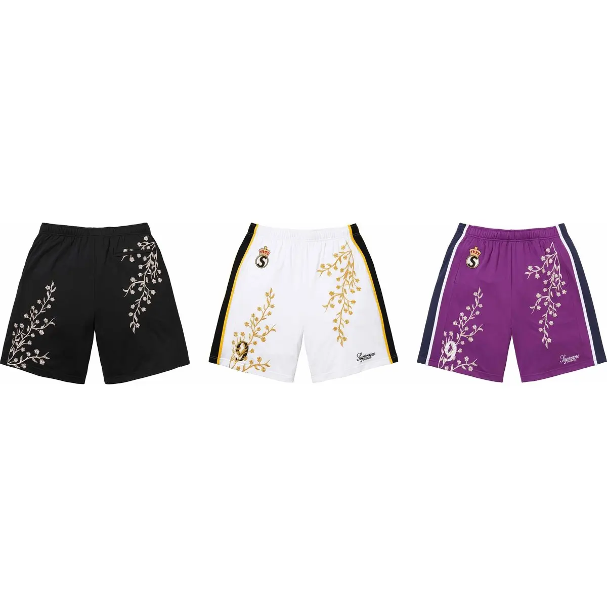Футболка FW25 WEEK7 Floral Soccer Short Soccer Bottom Unisex Supreme, черный — фото 4
