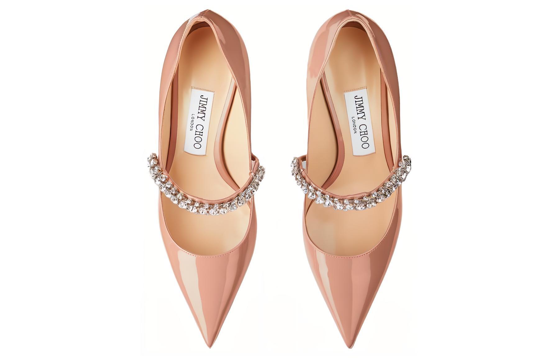 Бинг Слим Хилл Высокие каблуки 6,5 см Женские Балетный розовый Jimmy Choo — фото 4