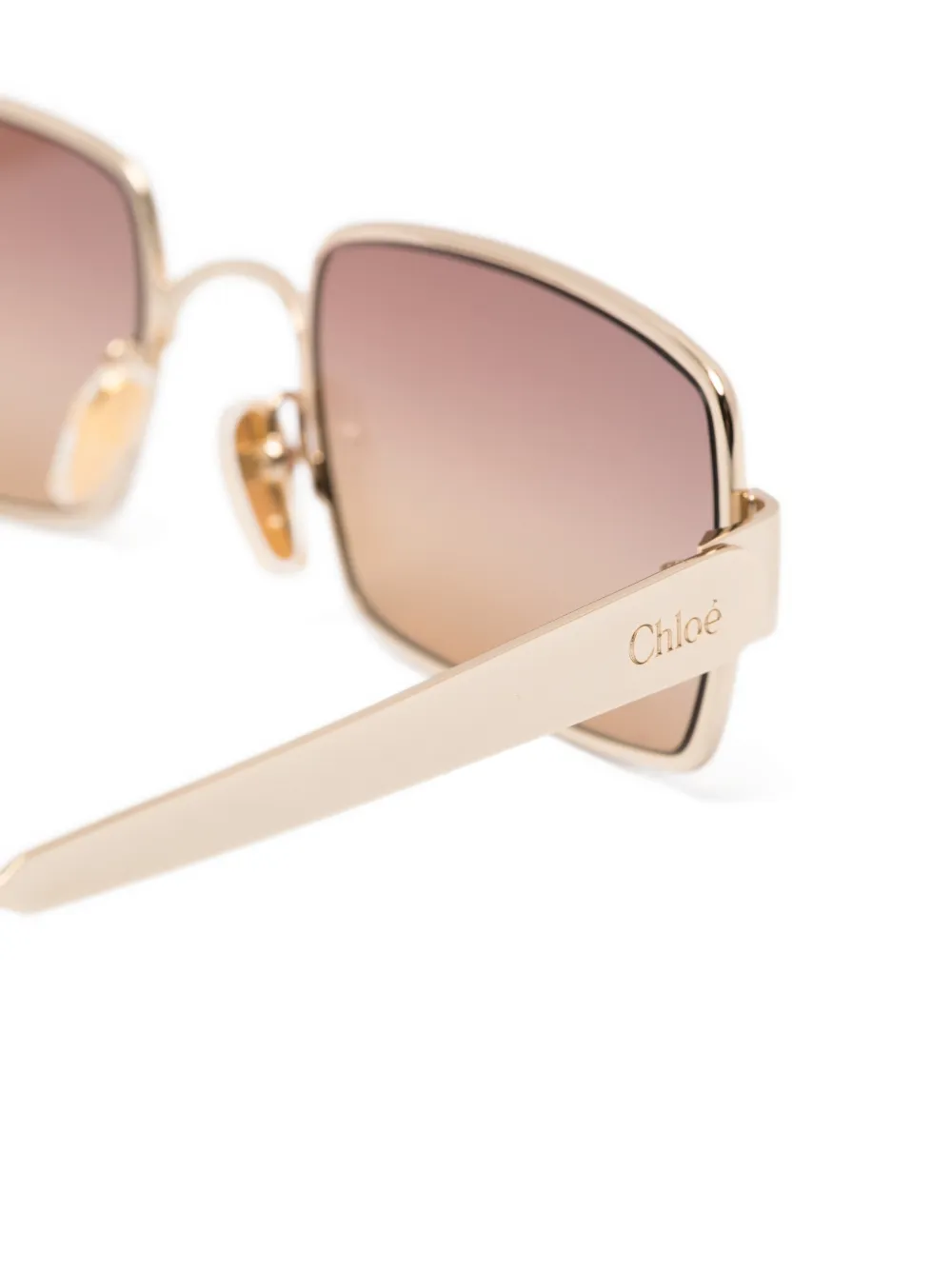 

Солнцезащитные очки в прямоугольной оправе Chloé, золотой