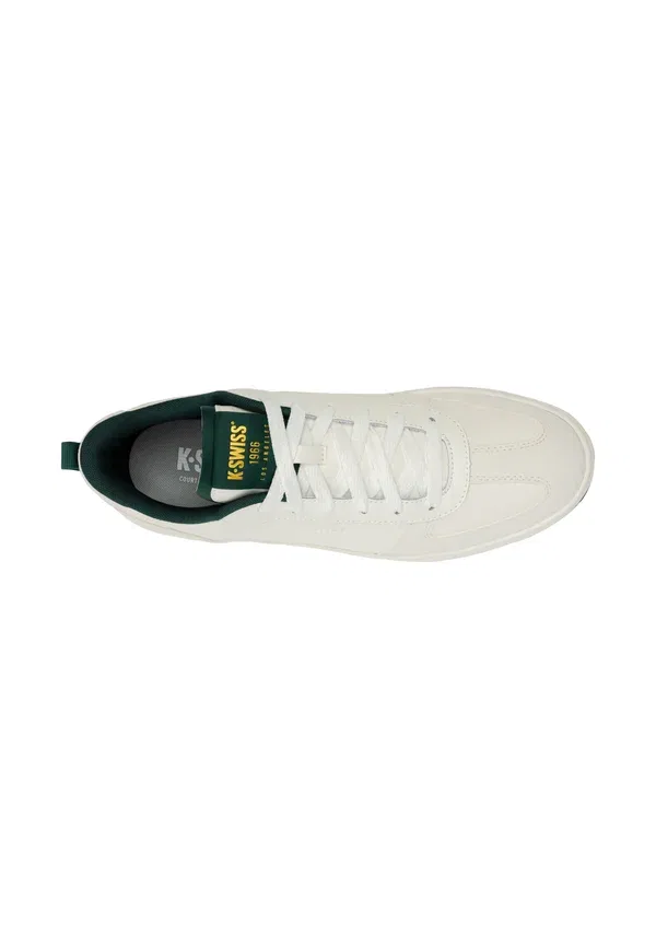 Кроссовки K-Swiss Court Varsity, белоснежный с зелёным — фото 3