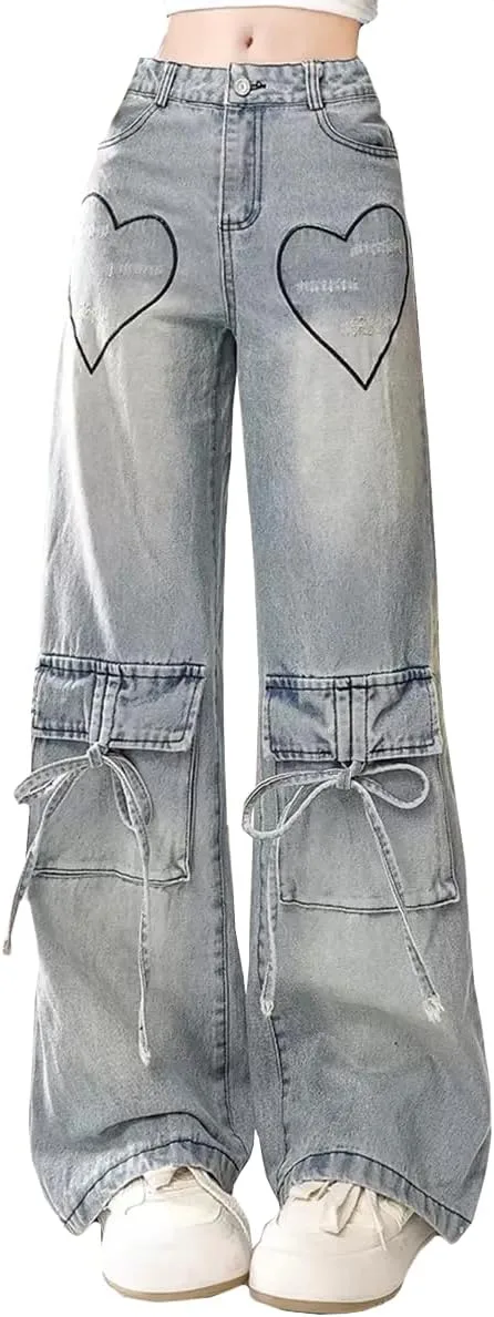 

Джинсы high waist baggy с карманами cargo и прямыми штанинами kakarin choyx