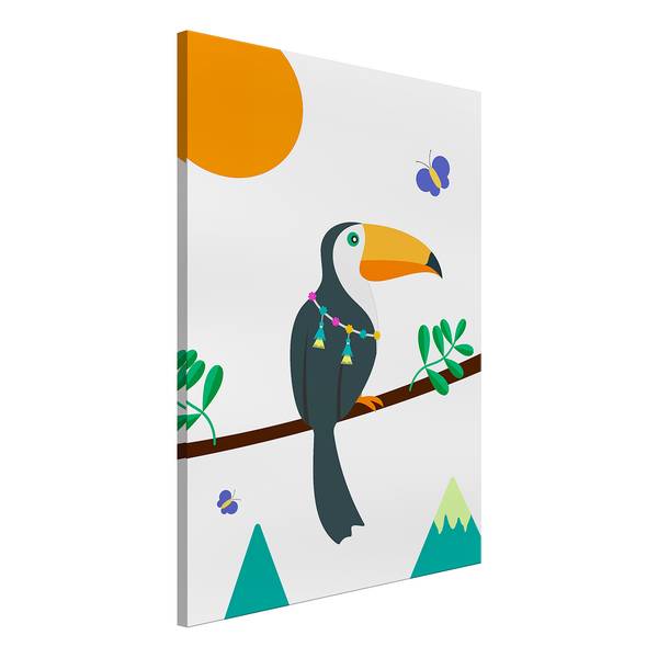 

Фреска Artgeist Toucan and Butterflies, разноцветный