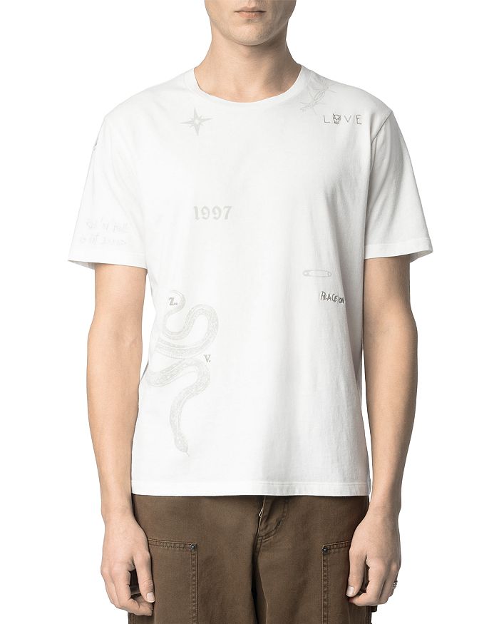 

Футболка с рисунком татуировки Tommy Cotton Zadig & Voltaire, белый